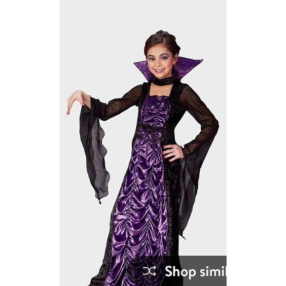 FUN WORLD KIDS COUNTESS OF DARKNESS COSTUME - Picture 1 of 4